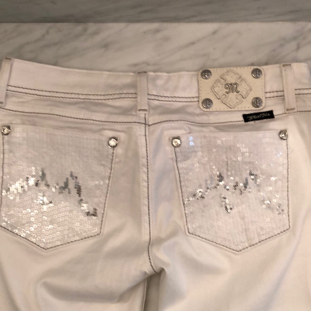 Miss Me white skinny jeans